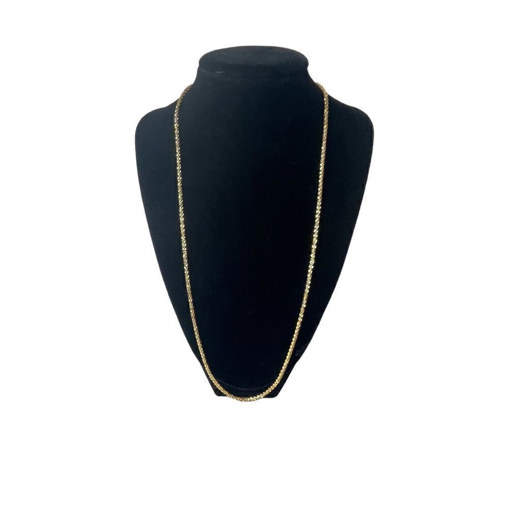 Crisscross Twist Link 24" Chain Necklace in 18k Gold-Plated Sterling Silver